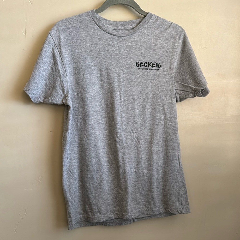 Men’s size small gray Becker surfboards short sleeve shirt